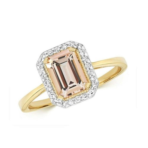 Real morganite and diamond - and,