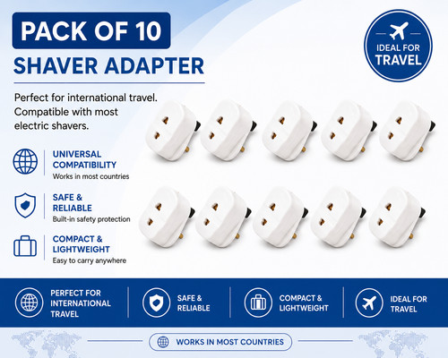 Shaver adaptor white 2 - shaver,