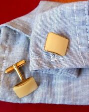 VINTAGE 70/80s MOTHER OF PEARL/ABALONE Cream Gold Tone Bullet  Cufflinks Lovely.