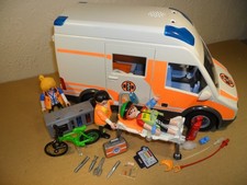 PLAYMOBIL AMBULANCE 70049 COMPLETE (Lights+Sounds,Van,Truck,Figures,Accessories)