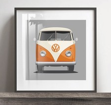 VW Camper Van Artwork Print