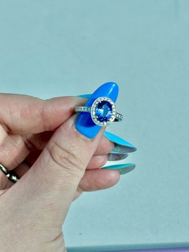 Tanzanite diamond white gold - tanzanite,