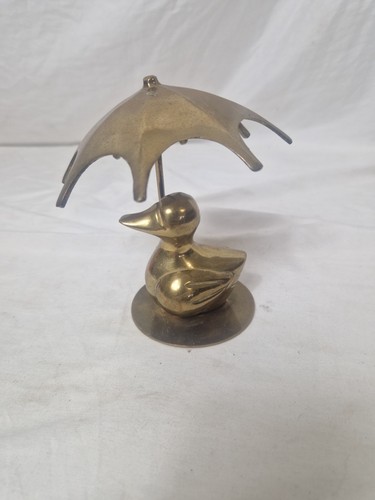 Vintage solid brass duck - vintage,