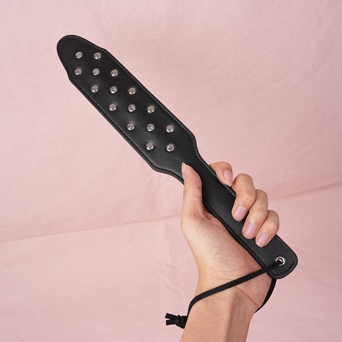Leather spanking paddle - leather,