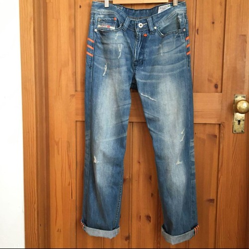 Diesel adidas damaged denim - x,