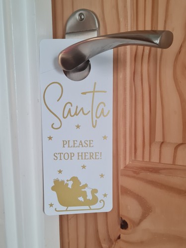Santa sleigh door hanger - santa,