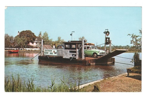 Reedham ferry and cars 1962 - cars,