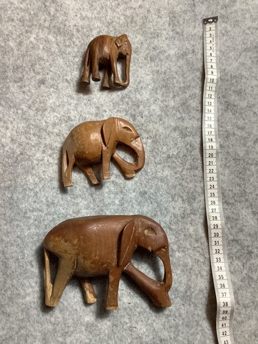 Wooden elephants cm - 3,