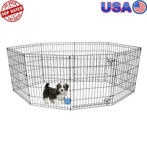 Panel pet exercise fence - 8-panel, w/
