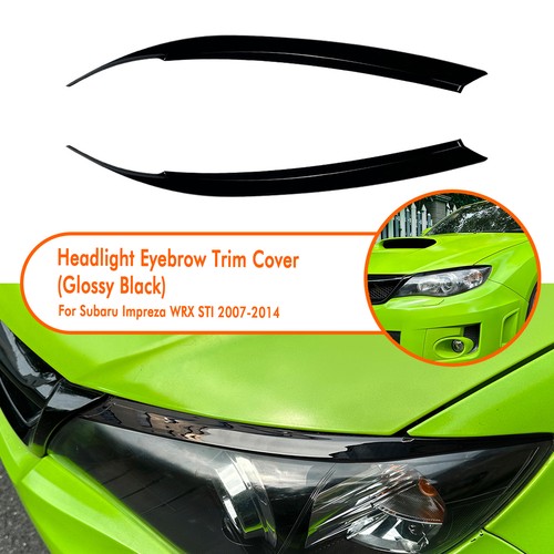 Gloss black headlight eyelid - black,