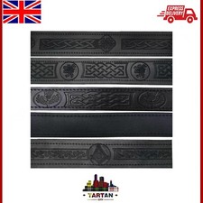 Embossed kilt belt black - kilt,
