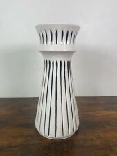 Rare Royal Norfolk 50s MCM Modernist Style “gothic” Vase White And Black Stripes