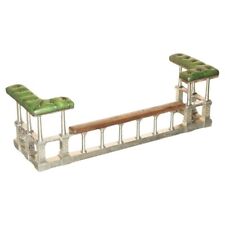 MUSEUM QUALITY VICTORIAN CHROME CASTLE GREEN LEATHER CHESTERFIELD CLUB FENDER