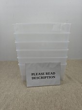 Lesbye Set of 5 Plastic Stackable Fridge Storage Baskets, Freezer Bin (READ)