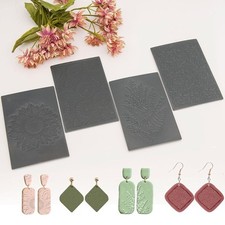 4x Polymer Clay Texture Sheets