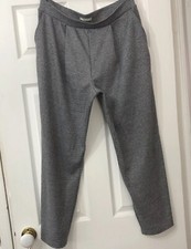 TU Ladies Trousers Size 16 Black/White Dogtooth Pattern Fabric Elasticated Waist