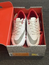 Rare Nike Hypervenom Phinish Neymar / Jordan FG - White/Red UK9 Football Boots