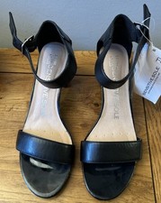 F & F Sensitive Sole Black Ankle Strap Sandals Shoes UK 6.5