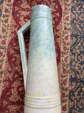 Radford Pottery Ewer Jug. Light Green And Yellow 29cm Tall 9cm Diameter