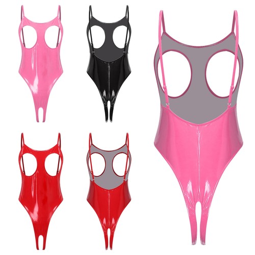 Women latex catsuit - latex, open