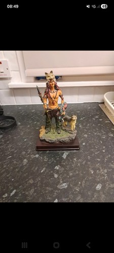 Native american statue - american,