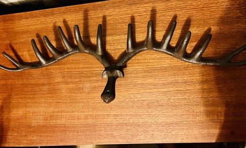 Rustic cast iron moose antler - rustic,