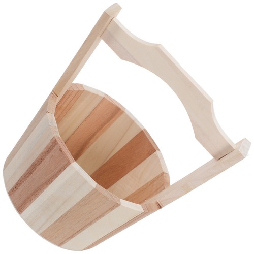 Rustic wooden sauna - wooden, bucket