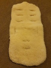 Fellhof Baby Sheepskin Fluffy Stroller, Pram, Pushchair Cream Warm Liner 