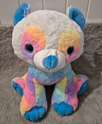 Large rainbow panda bear soft - bear,
