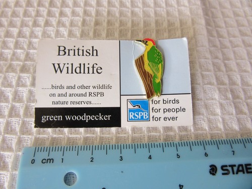 Rspb green woodpecker pin - rspb,