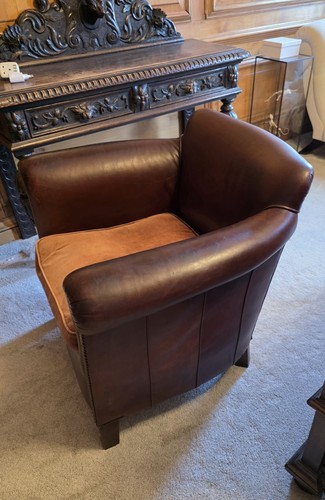 Vintage dark brown leather - vintage,