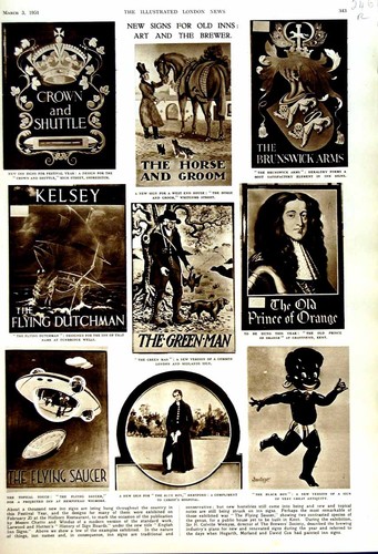 Antique old print - antique, signs