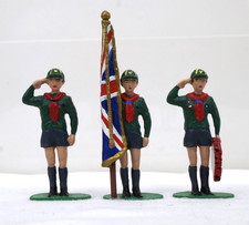 3 Metal Boy Cub Scout Figures