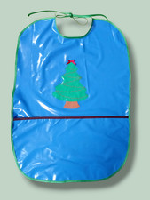 ADULT BABY CHRISTMAS BIB  "PVC