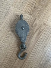 Vintage Metal Pulley With Hook