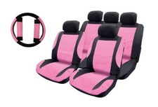 Pink Leather Look Car Seat