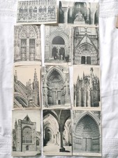 6 Vintage 1900 French Postcards Allies Unposted Stunning Carved Doors.