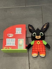 Bing Talking Interactive Soft Toy + Bing wooden House carry set with figures 
