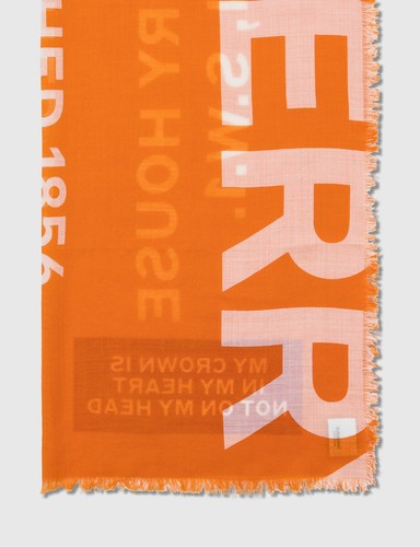 Burberry orange logo - logo, gauze