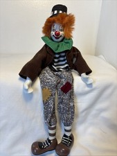 Porcelain Clown Doll. Shelf