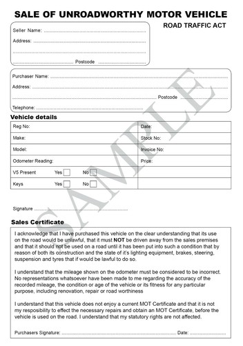 Used car invoice for the - used,
