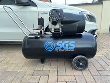 SGS SC100V Air Compressor 100 Litre Direct Drive - 14.6 CFM 3.0 HP 100L BLACK