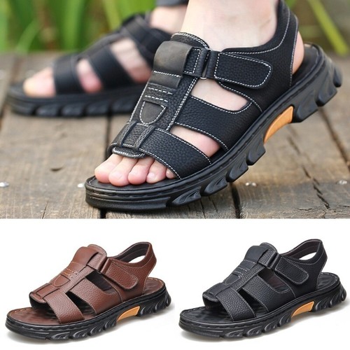 Mens leather summer sandals - mens,
