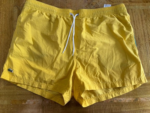 Lacoste yellow swim shorts - lacoste,