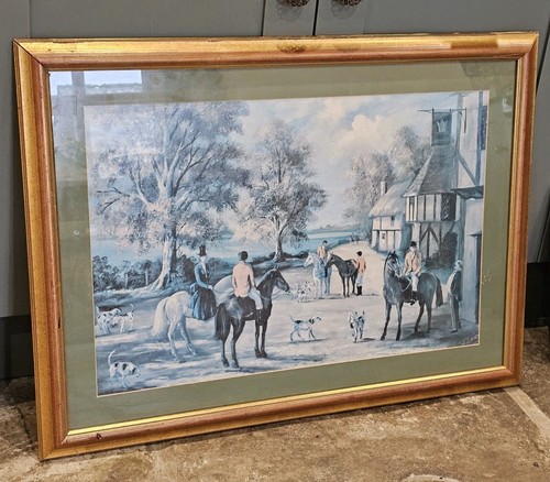 Large hunting scene - large, x