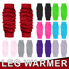 NEON LEG WARMERS LADIES GIRLS 80S PLAIN MANY TEENS DANCE PARTY FOOTLESS SOCK