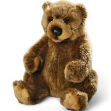 Brown bear, grizzly bear sitting approx. 24 cm high, Soft Toy, Cuddly Toy