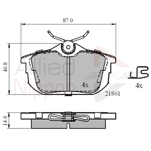 Brake pads set for - pads,