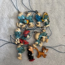 Set of 11 SMURFS keyrings