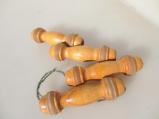 Retro Wooden Cistern Handle Pull Light Switch Bathroom Cord Wood 4" - £6each